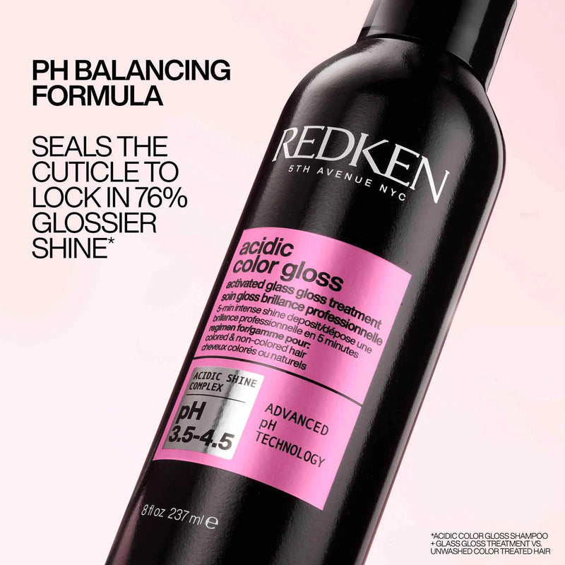 REDKEN ACIDIC COLOR GLOSS PROFESSIONAL-GRADE ACTIVATED GLASS GLOSS TREATMENT FOR COLOUR-TREATED HAIR