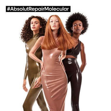 L'Oréal Professionnel Serie Expert Absolut Repair Molecular Shampoo, Rinse-off Serum and Mask Routine Gift Set Bundle Pack Trio For Damaged Hair