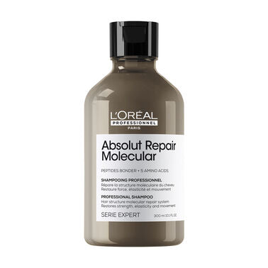 L'Oréal Professionnel Serie Expert Absolut Repair Molecular Shampoo, Rinse-off Serum and Mask Routine Gift Set Bundle Pack Trio For Damaged Hair