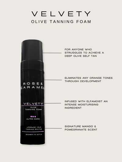 Rose & Caramel Velvety - Olive Tanning Mousse Foam Ultra Dark