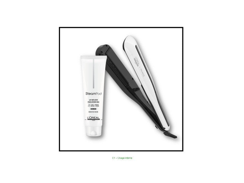 L’Oreal Professionnel Steampod 3.0 Steam Hair Straightener & Styling with free heat protector bag and steampod heat protector cream
