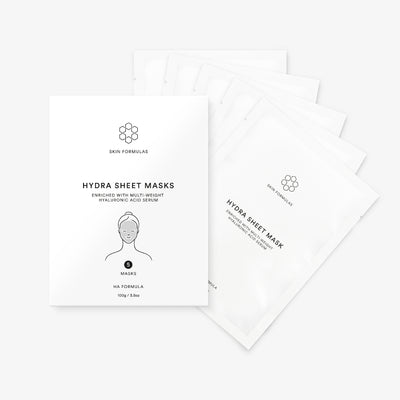 Skin Formulas Hydra Sheet Masks – 5 pack · Hyaluronic Acid